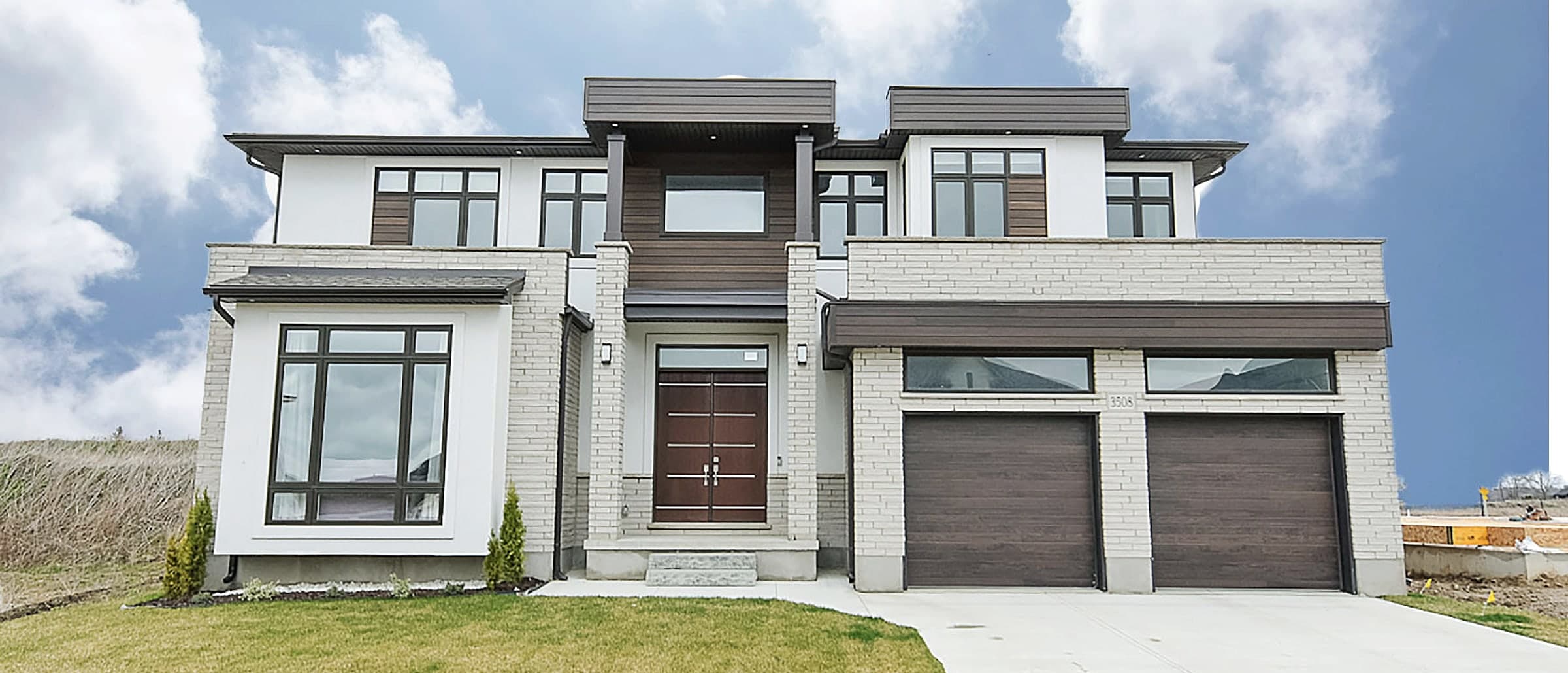 A completed Black Cedar custom home in London, Ontario