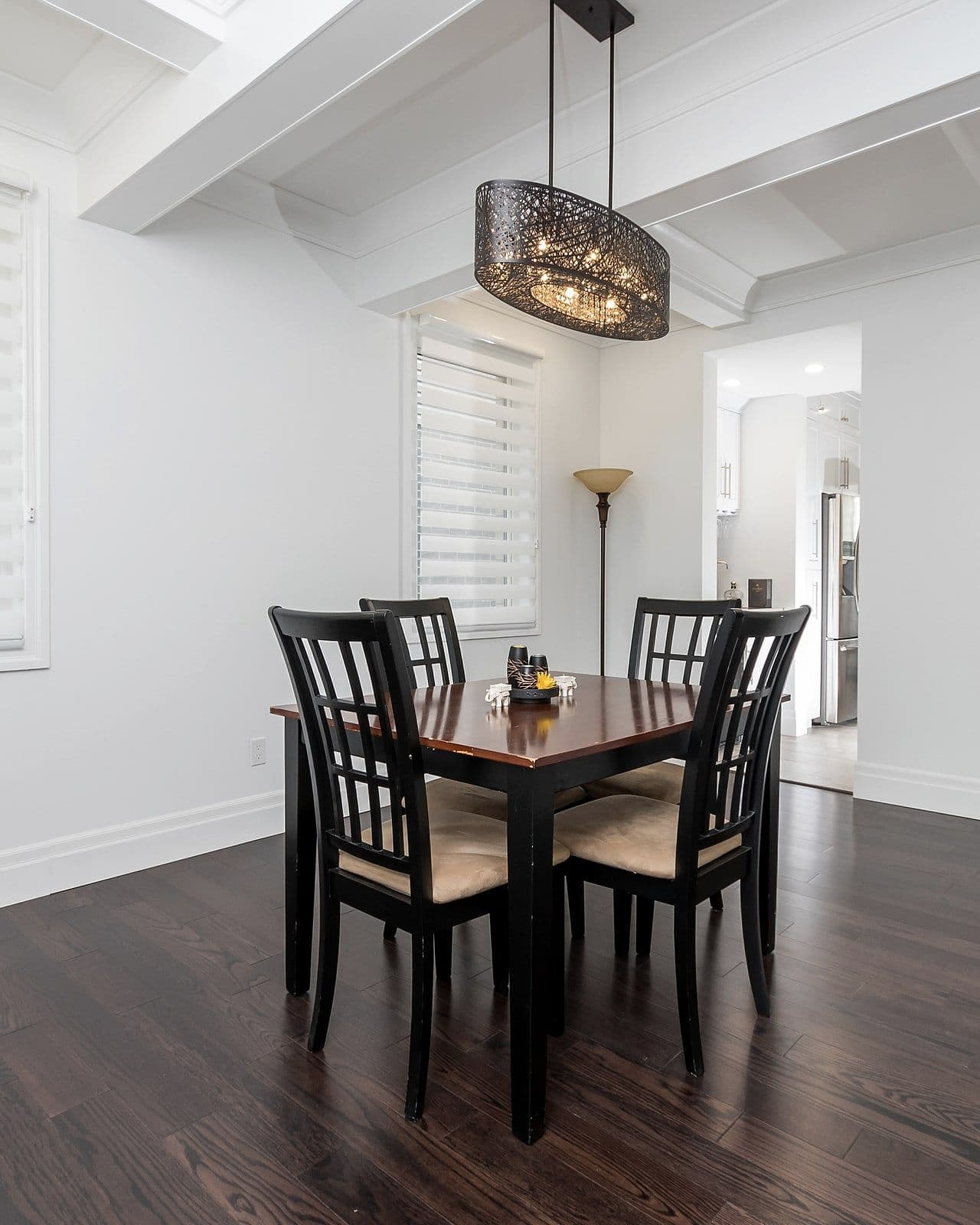 Formal dining room in a completed Foxwood Crossings home