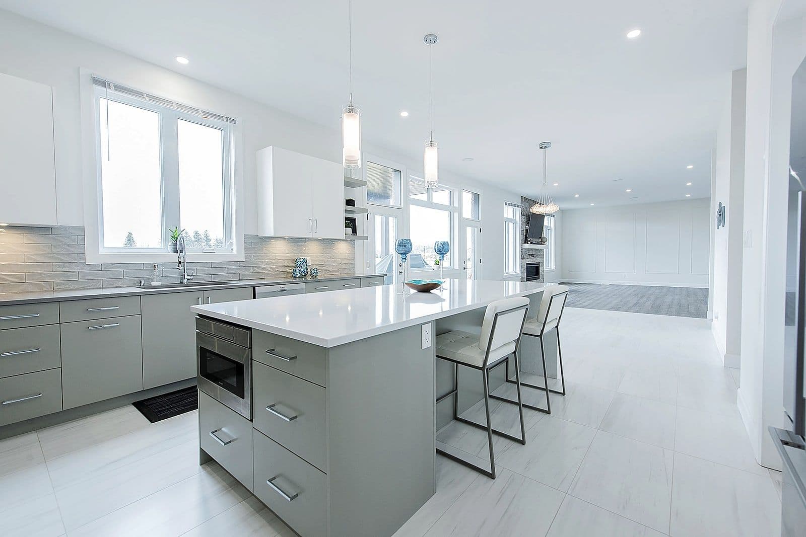 Kitchen island with bar seating